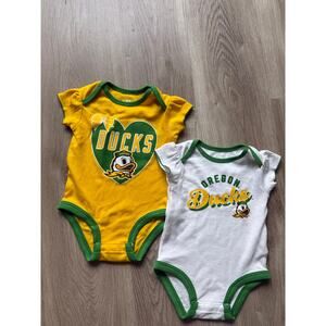 University of Oregon Ducks baby girl onsides, Set of 2, size 3-6 months
